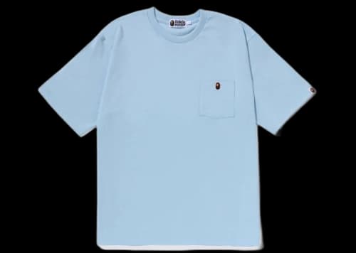 BAPE Ape Head One Point Relaxed Fit Pocket Tee (SS23) Sax