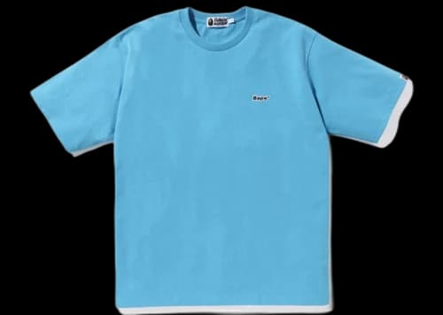BAPE Logo One Point Relaxed Fit Tee Blue