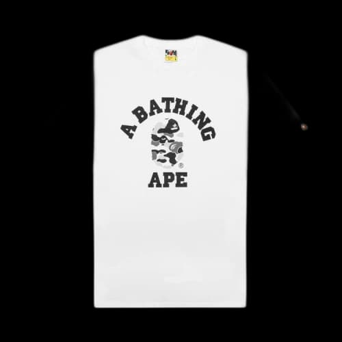 BAPE ABC Camo College Tee 'White/Grey'