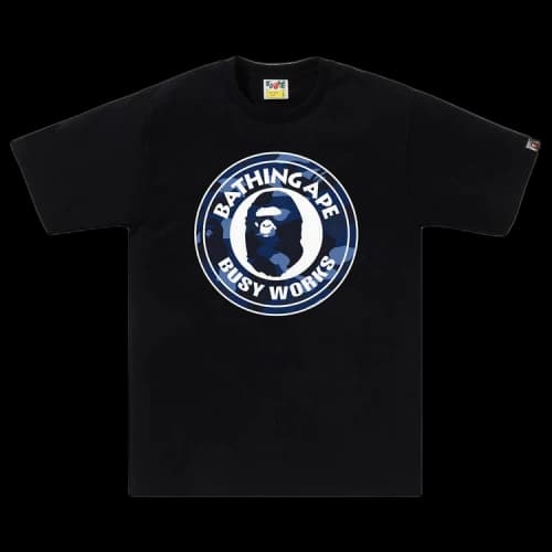 BAPE Color Camo Busy Works Tee 'Black/Navy'