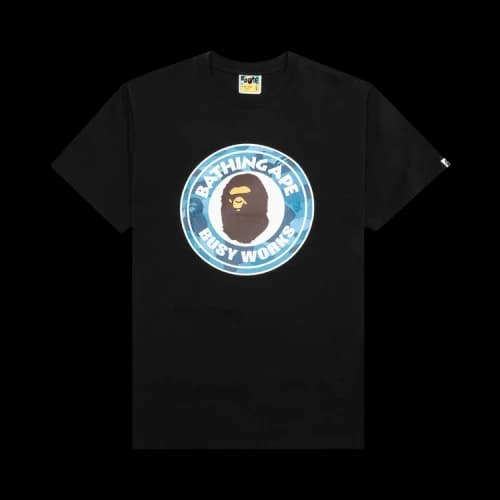 BAPE Honeycomb Camo Busy Works Tee 'Black/Blue'