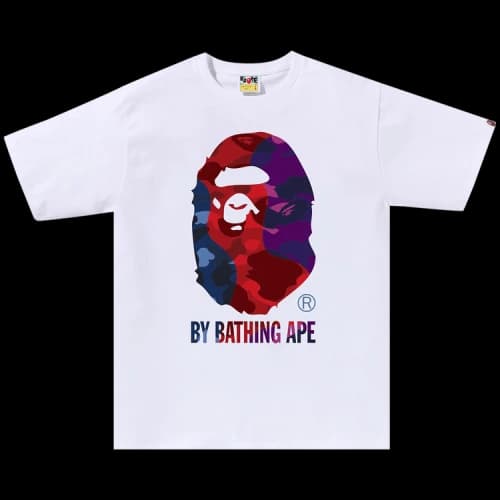 BAPE Color Camo Crazy By Bathing Ape Tee 'White'