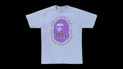 BAPE Cotton Ape Head 1993 T-Shirt Sax