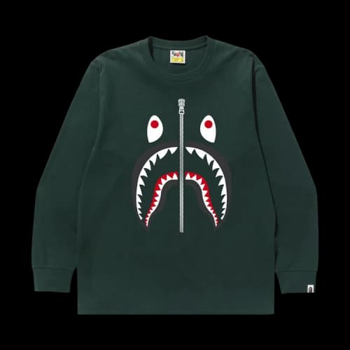 BAPE Shark Long-Sleeve Tee 'Green'