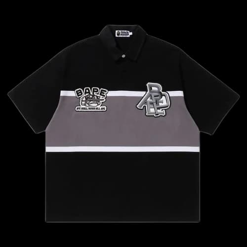 BAPE Color Blocking Oversized Rugby Polo 'Black'