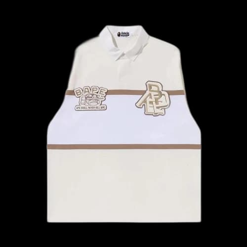 BAPE Color Blocking Oversized Rugby Polo 'Ivory'
