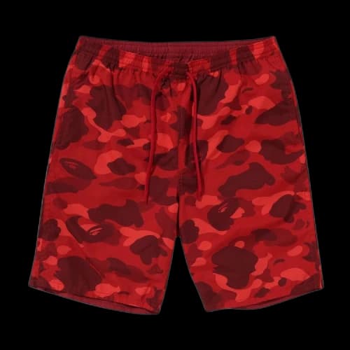 BAPE Color Camo Shark Reversible Shorts 'Red'