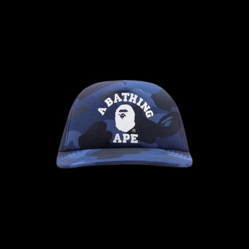 BAPE Color Camo College Mesh Cap 'Navy'