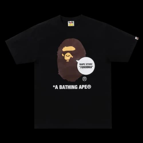 BAPE Store Fukuoka Ape Head Tee 'Black'
