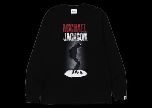BAPE x Michael Jackson L/S Tee Black