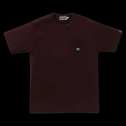 BAPE A Bathing Ape Label Pocket Tee 'Burgundy'