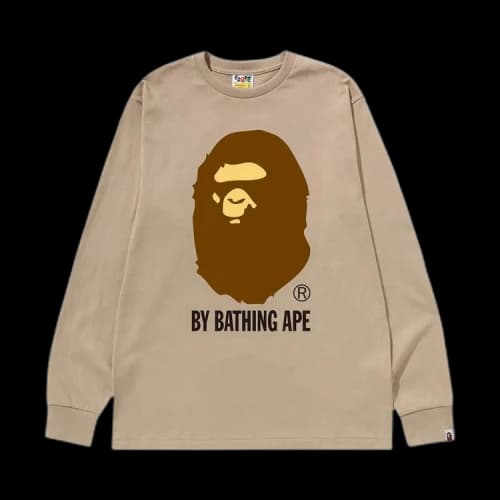 BAPE By Bathing Ape Long-Sleeve Tee 'Beige'