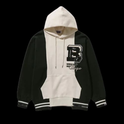 BAPE Badges Color Blocking Hoodie 'Ivory'