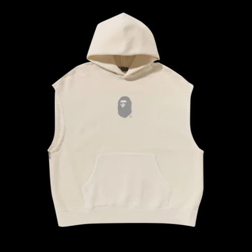 BAPE Sleeveless Pullover Hoodie 'Ivory'