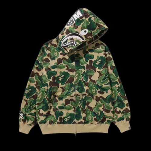 BAPE Art Camo Shark Hoodie 'Green'