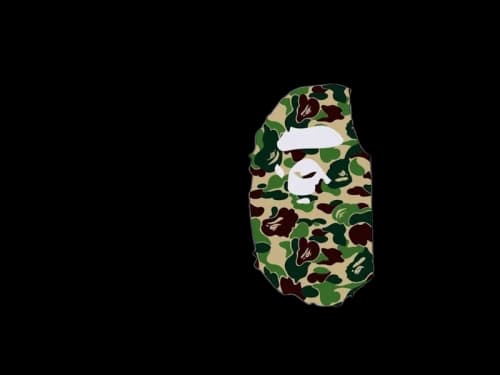 BAPE ABC Camo Side Big Ape Head Tee White/Green