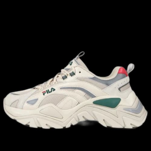 FILA Retro Running Shoes White/Grey/Green