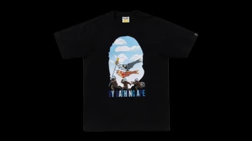 BAPE Carp Streamer By Bathing Ape Tee Black