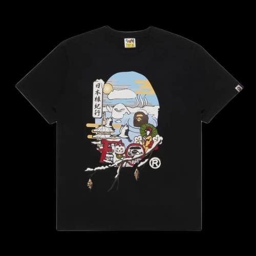 BAPE Japan Culture Ape Head Tee 'Black'