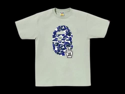 BAPE Camo Go Ape Pointer Big Ape Head Tee Green