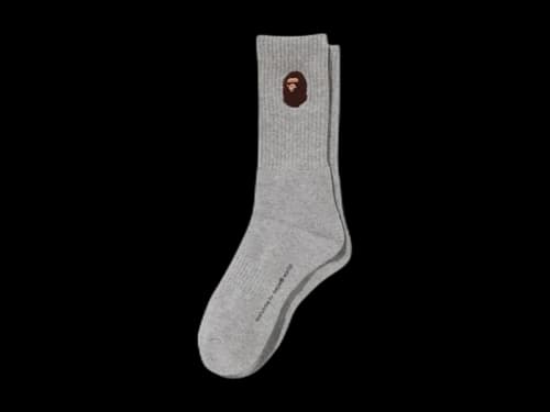 BAPE Ape Head One Point Socks (SS25) Gray