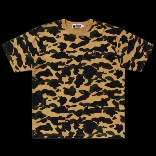BAPE 1st Camo One Point Tee 'Yellow'
