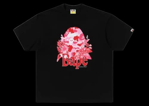 BAPE Flora Big Ape Head Relaxed Fit Tee Black