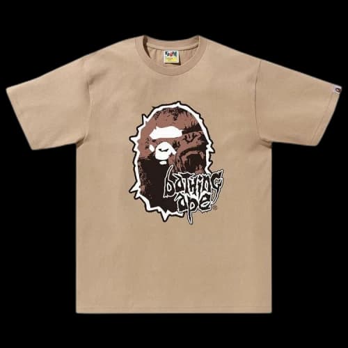 BAPE Mad Ape Head Tee 'Beige'