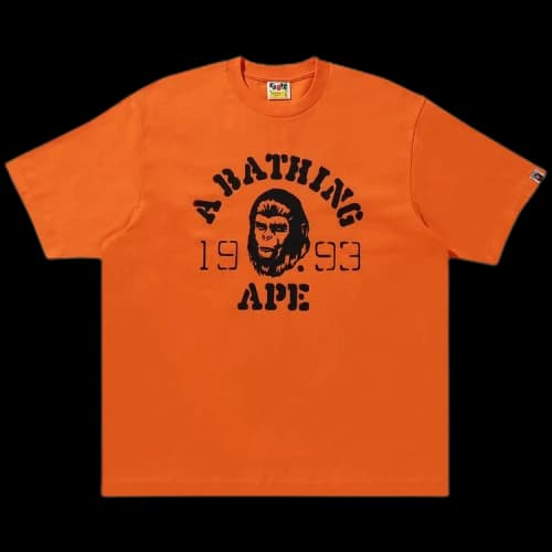 BAPE OG Ape Head College Relaxed Fit Tee 'Orange'