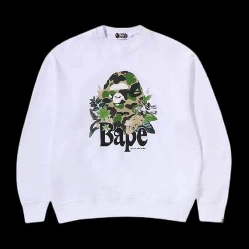 BAPE Floral Ape Head Crewneck 'White'
