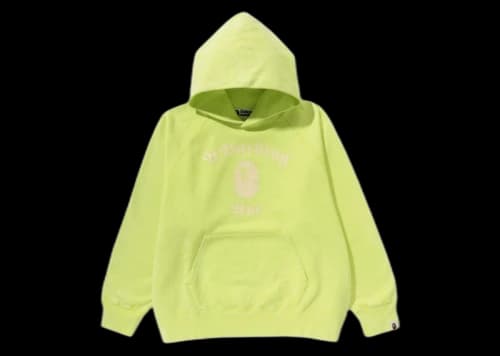 BAPE Overdye Pullover Relaxed Fit Hoodie Yellow