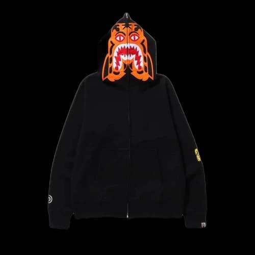 BAPE Tiger Full Zip Hoodie 'Black'