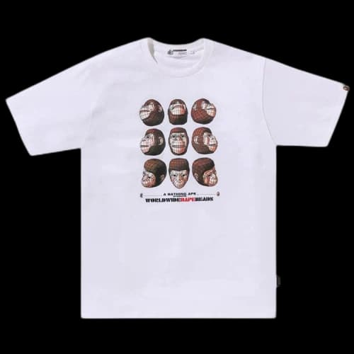 BAPE Polygon Ape Head Tee 'White'