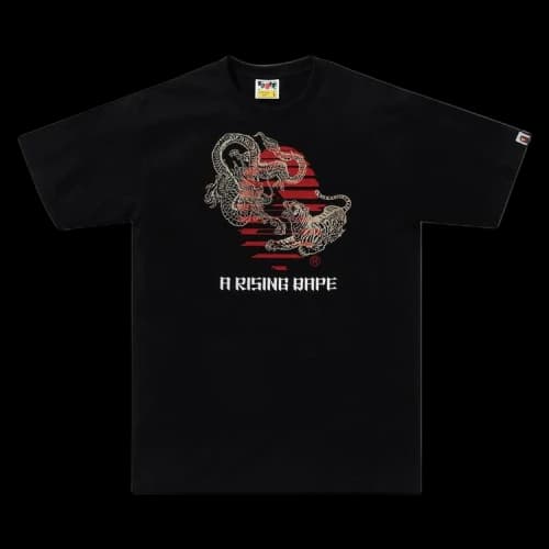 BAPE Tiger And Dragon Ape Head Tee 'Black'