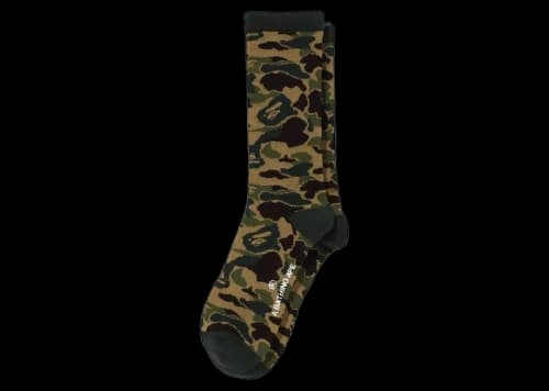 BAPE ABC Camo Jacquard Socks Green