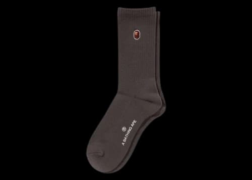 BAPE One Point Socks Charcoal