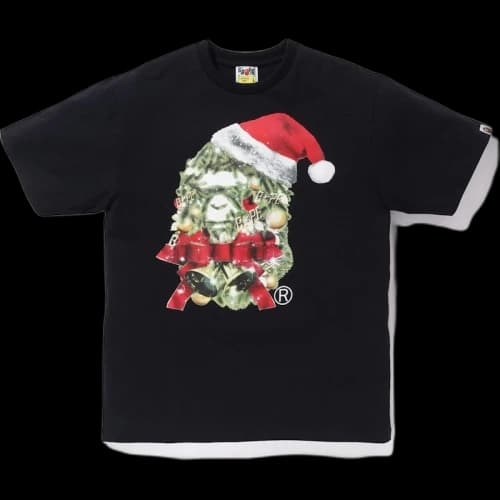 BAPE Christmas Ape Head Tee Black