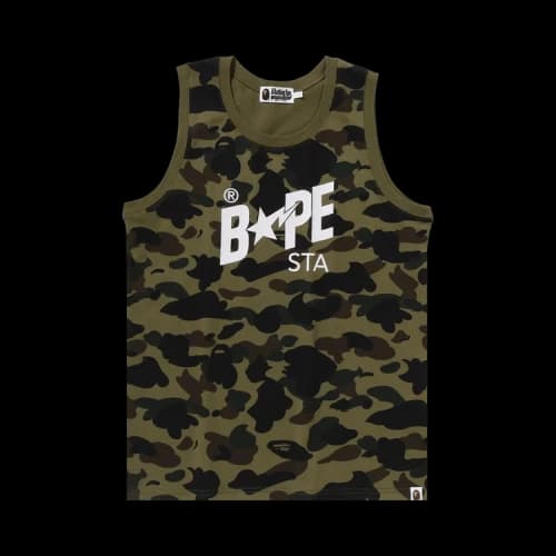 BAPE 1st Camo Bape Sta Tank Top 'Green'