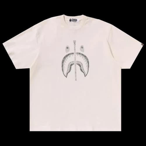 BAPE Garment Dye Shark Relaxed Fit Tee 'Ivory'