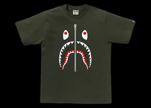 BAPE Shark Tee Olivedrab