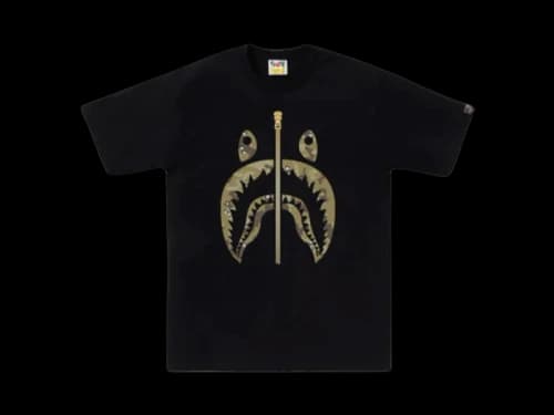 BAPE Bitmap Shark Tee Black