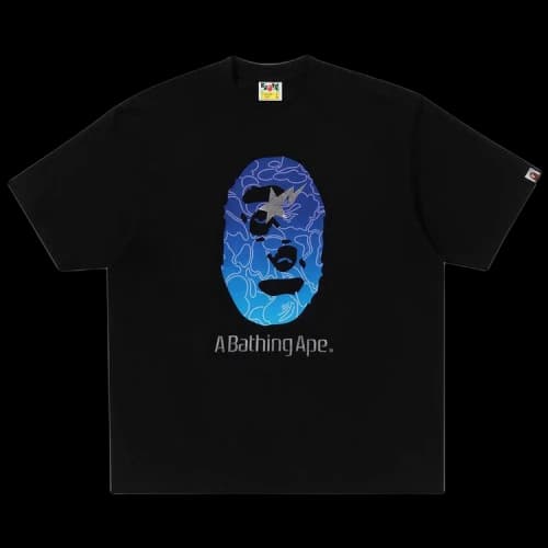 BAPE Line Camo Ape Head Relaxed Fit Tee 'Black'