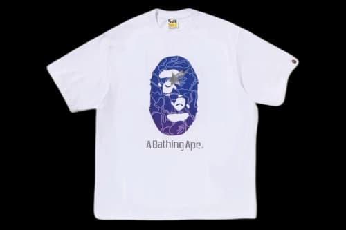 BAPE Line Camo Ape Head Relaxed Fit Tee Black