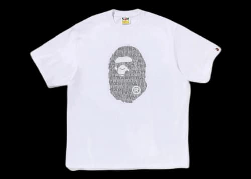 BAPE Lux Sport Pattern Ape Head Relaxed Fit Tee Red
