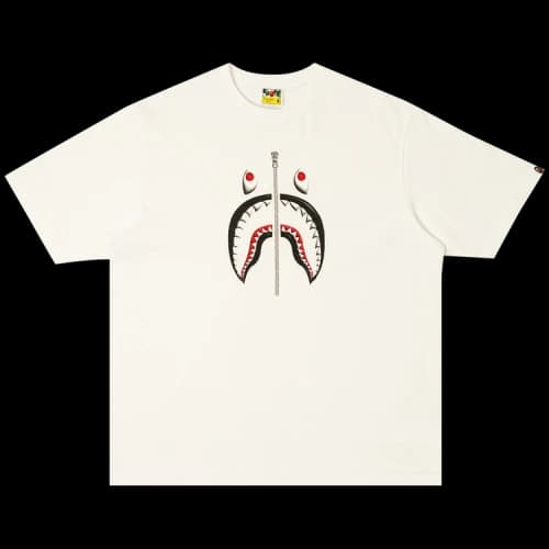 BAPE 3D Shark Relaxed Fit Tee 'White'