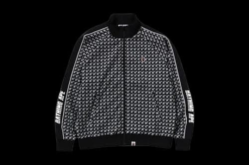 BAPE Sta Houndstooth Jacquard Track Jacket Black