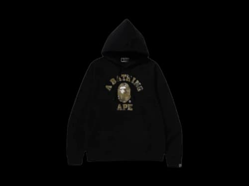 BAPE Bitmap College Pullover Hoodie Black