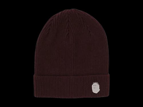 BAPE One Point Knit Cap (FW24) Brown