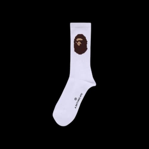BAPE Ape Head Socks 'White'
