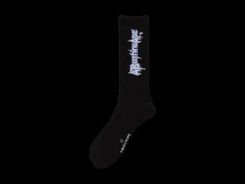 BAPE Multi Logo Long Socks Black